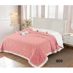 GENERICO - Frazada de Polar - Manta termica con Chiporro KING Rosa