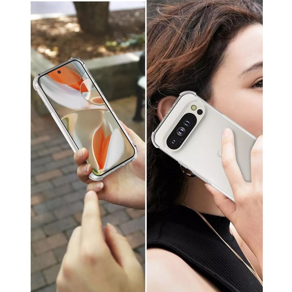 GENERICO - Carcasa para Google 9 Pro XL Transparente Reforzada Antigolpes