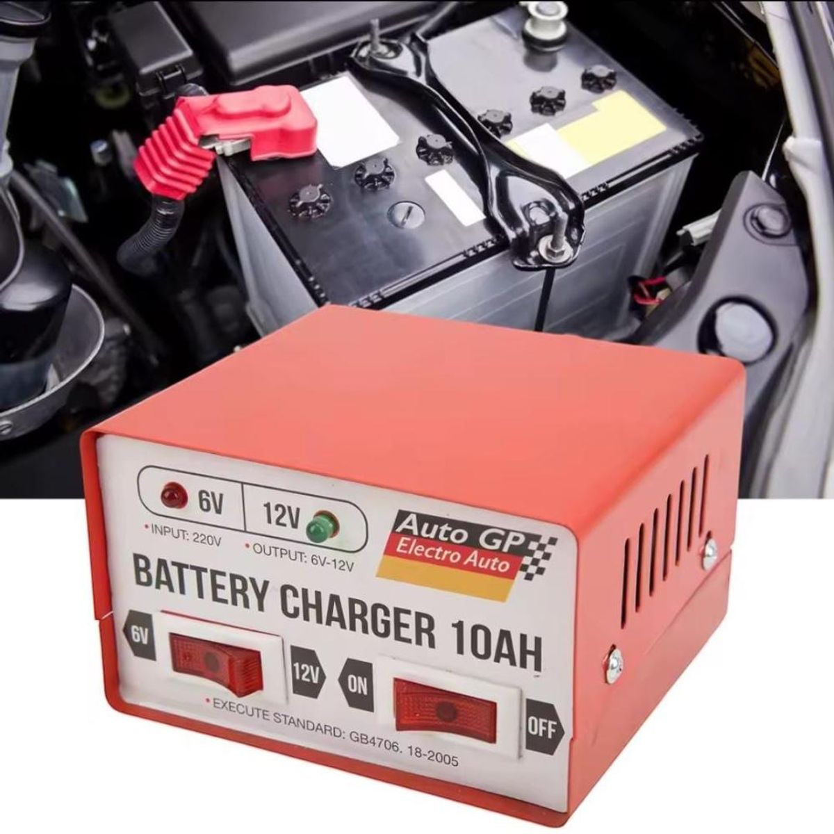 GENERICO - Cargador De Batería Automóvil Inteligente 6V-12V