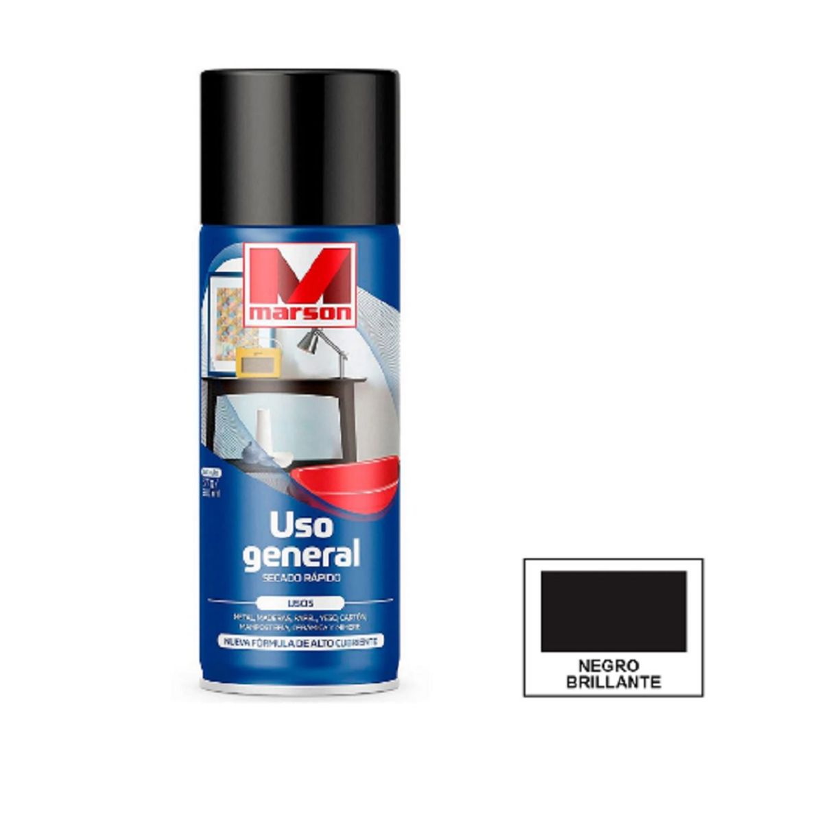 MARSON - PINTURA EN SPRAY NEGRO BRILLANTE MARSON 485ML