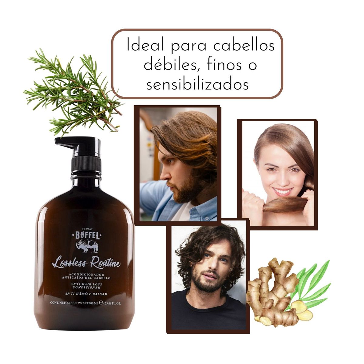 BOFFEL - Acondicionador Boffel Anticaída 700ml Hidratante Revitalizante