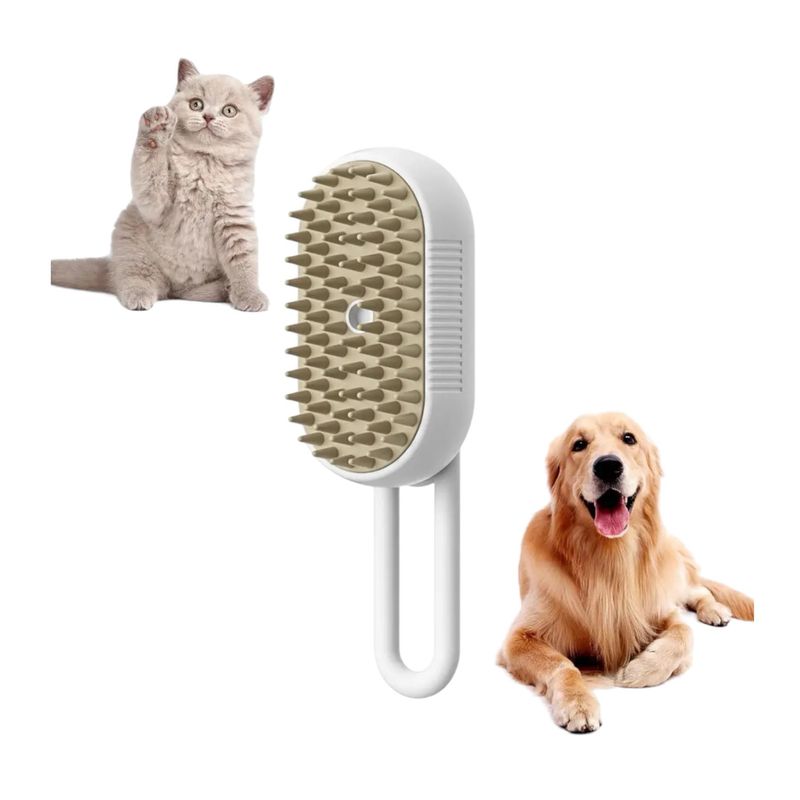 GENERICO - Cepillo Masajeador Perros Gatos Vapor Spray Electrico