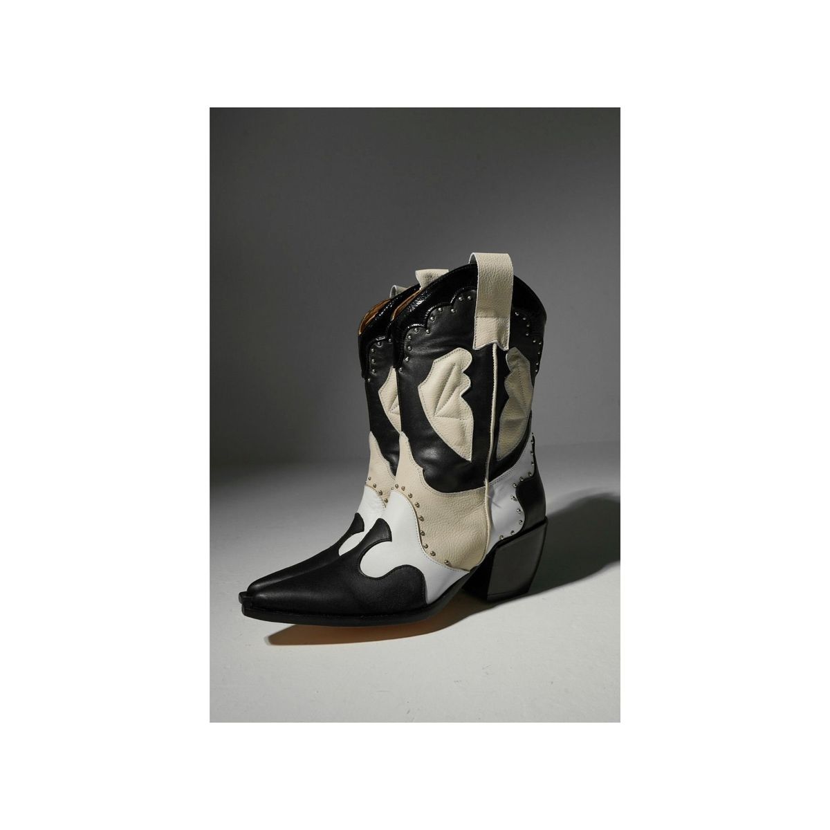 ANNY OUTFITS - Bota Texana Justion  Negro & Blanco.