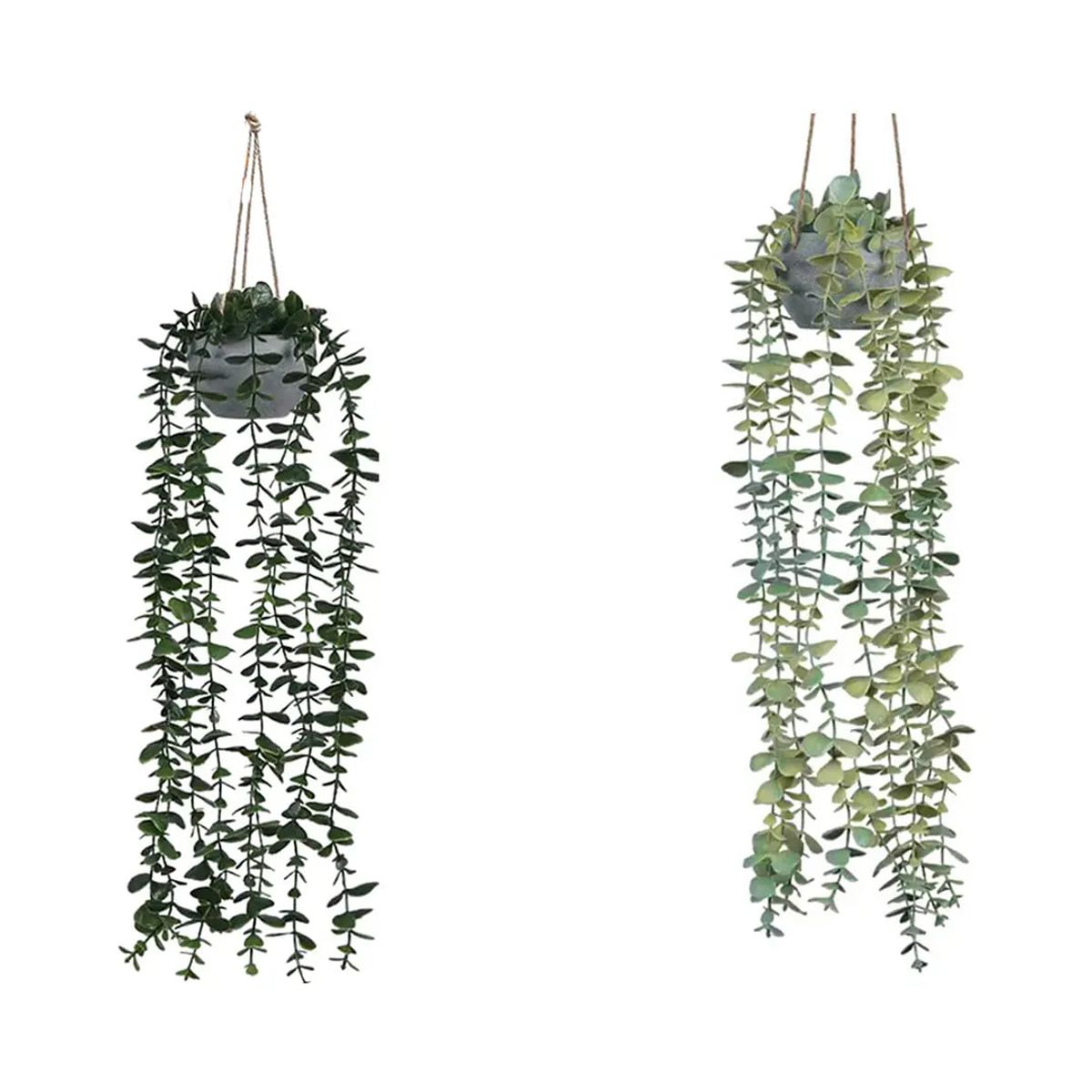 TOPSOC - Maceta Planta Colgante Artificial Ruscus 80x7cm