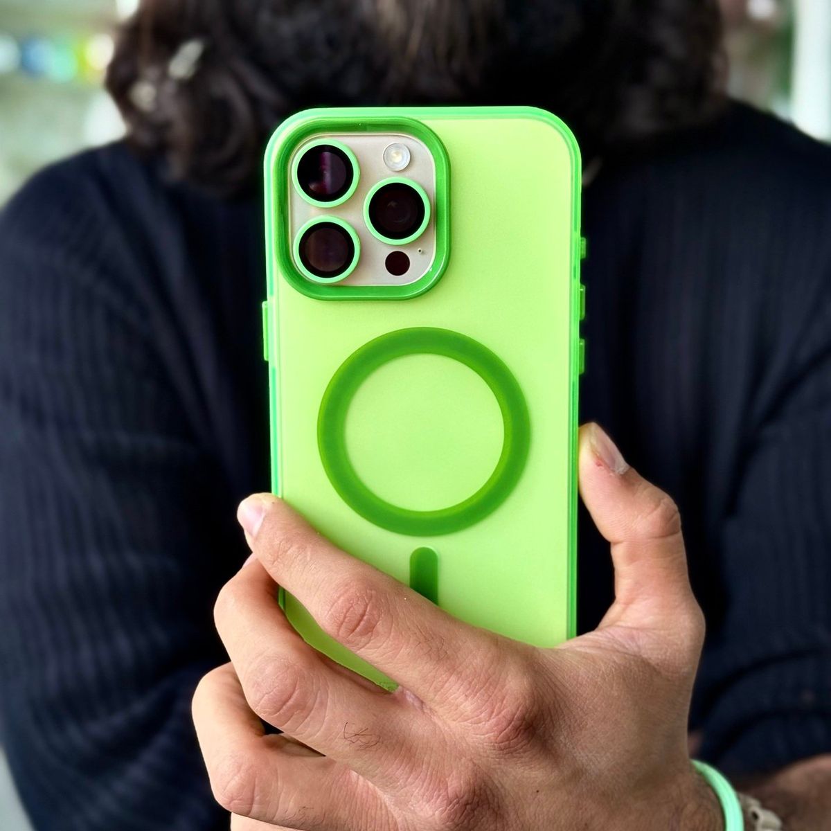 GENERICO - Carcasa Space Compact para iPhone 14 Pro Max color Green Apple