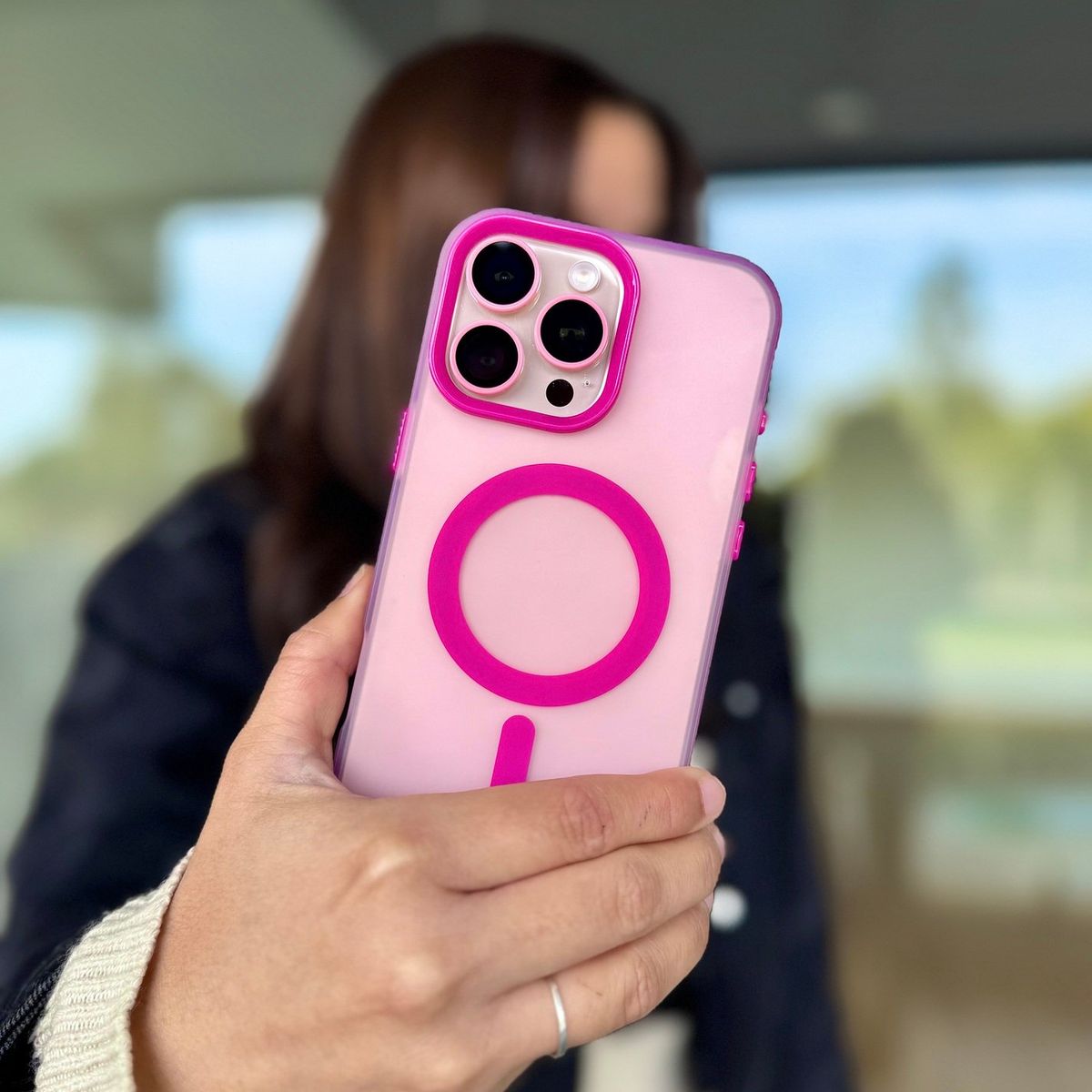 GENERICO - Carcasa Space Compact para iPhone 14 Pro color Bubble Pink