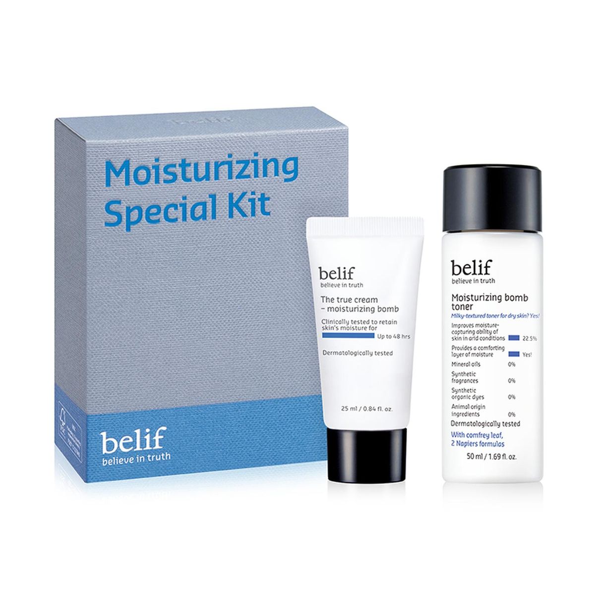 BELIF - Set Moisturizing Bomb Belif Crema MB 25 ml + Tónico MB 50ml