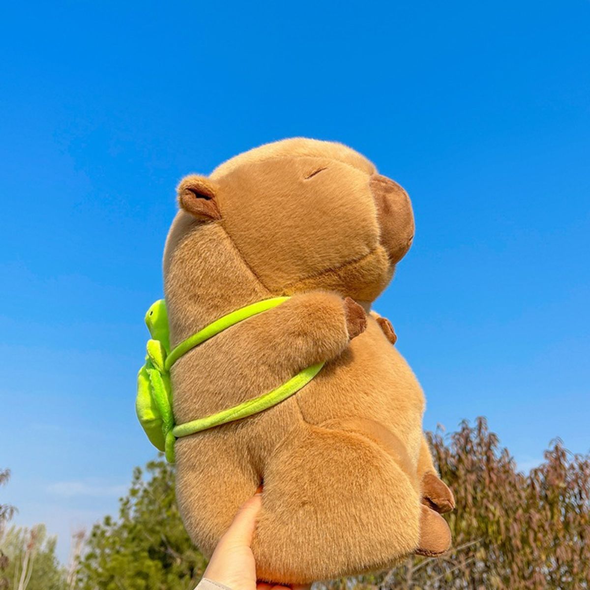 GENERICO - Peluche De Capibara Con Mochila De Tortuga 40cm