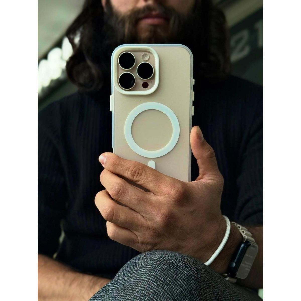 GENERICO - Carcasa Space Compact para iPhone 13 Pro color White Stone
