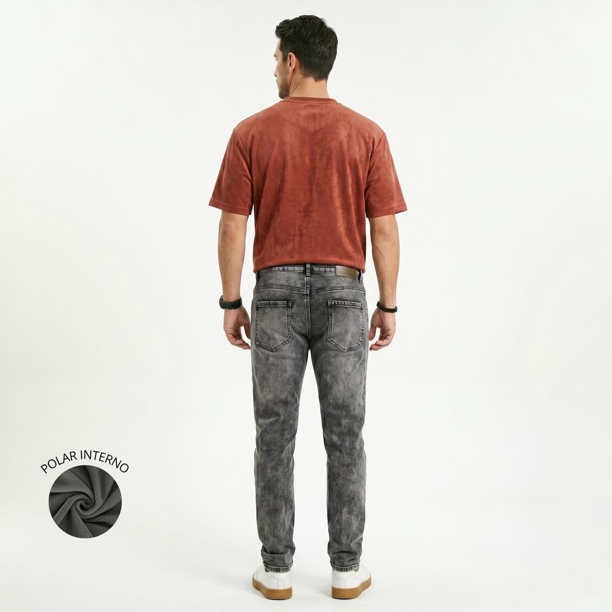 D'JOE - Pantalon Jeans Skinny Forro Interno Hombre