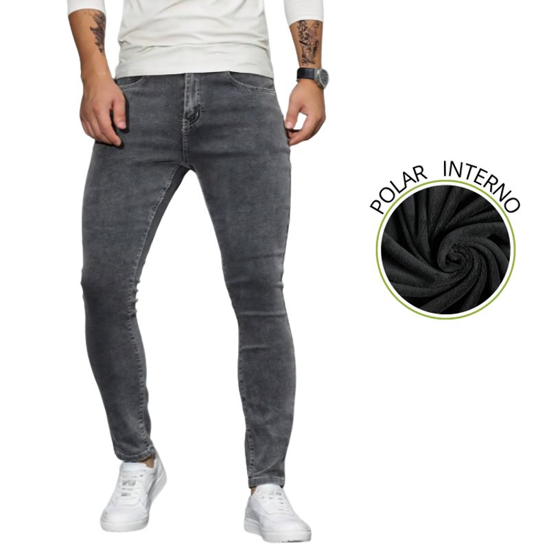 D'JOE - Pantalon Jeans Skinny Forro Interno Hombre