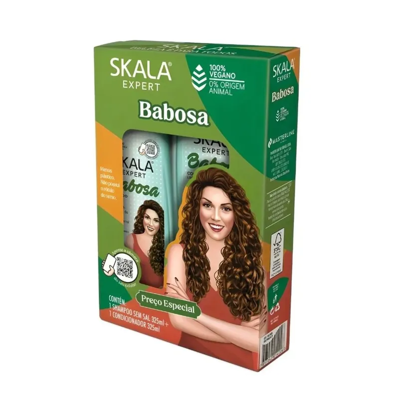 SKALA - Kit Skala Babosa Shampoo Acondicionador 650ml Cabello Rizados