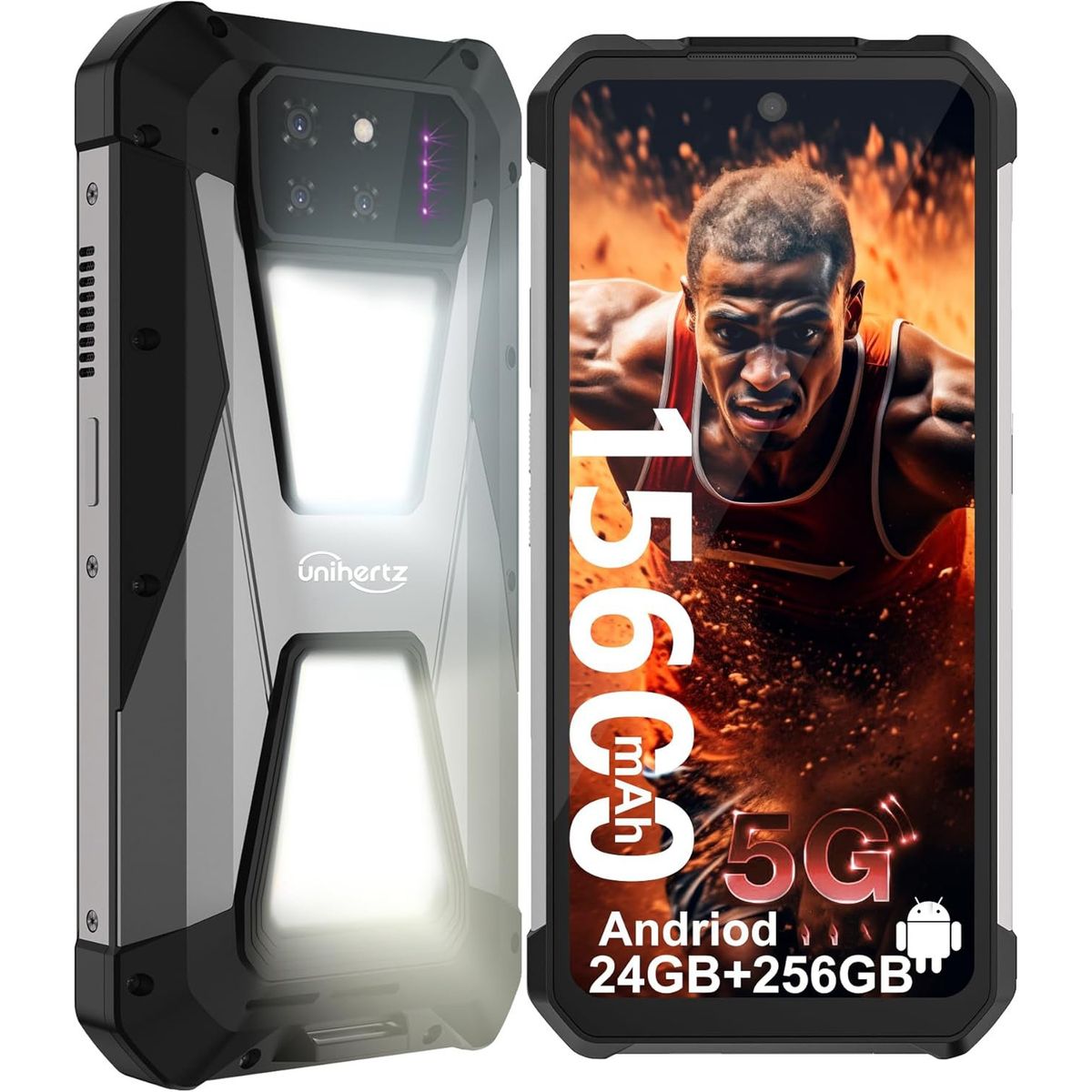 UNIHERTZ - 8849 Tank 3S 5G Celular 24GB+256GB 15600mAh con Proyector