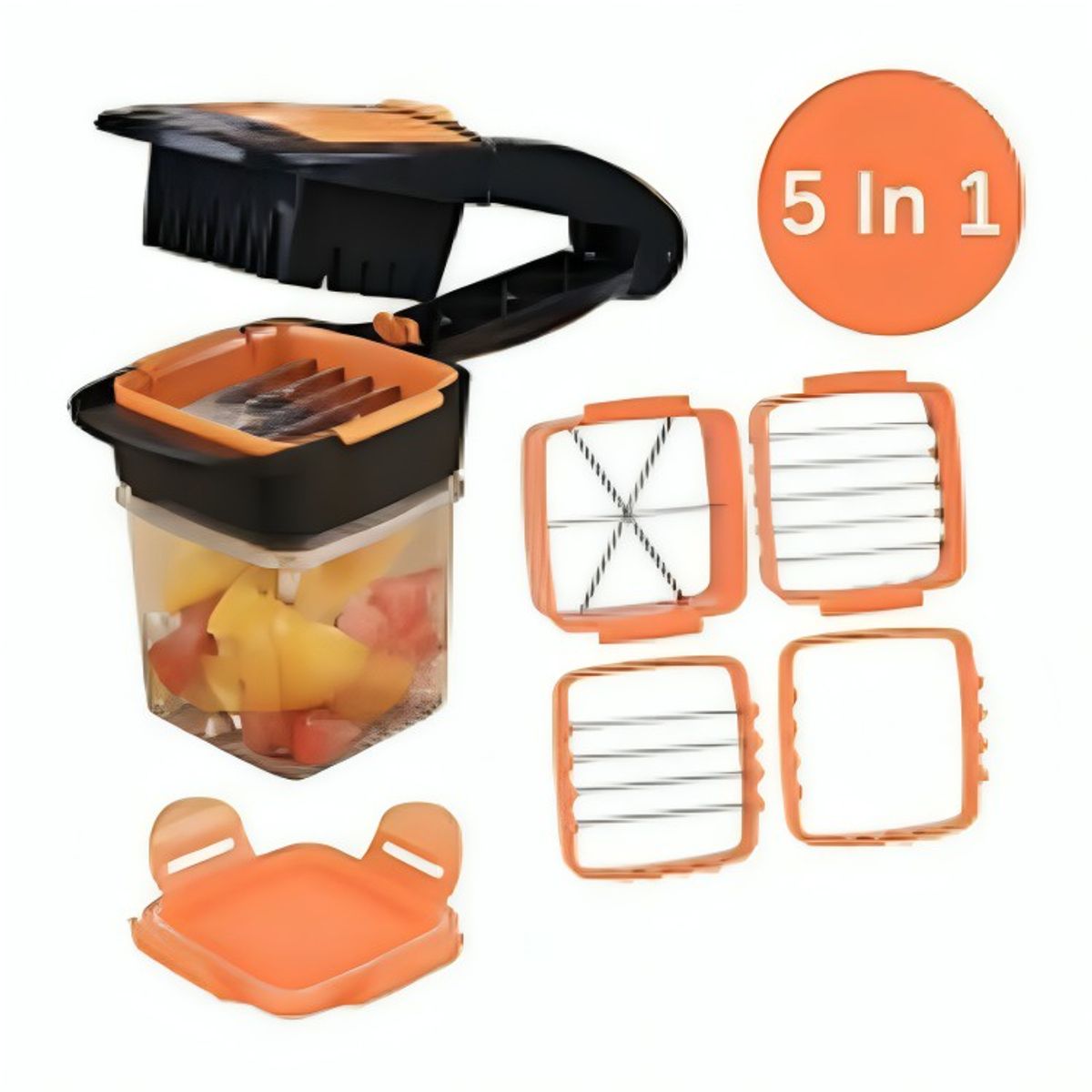 OEM - Picador Rebanador Múltiple 5 En 1 Verduras Frutas Ensaladas