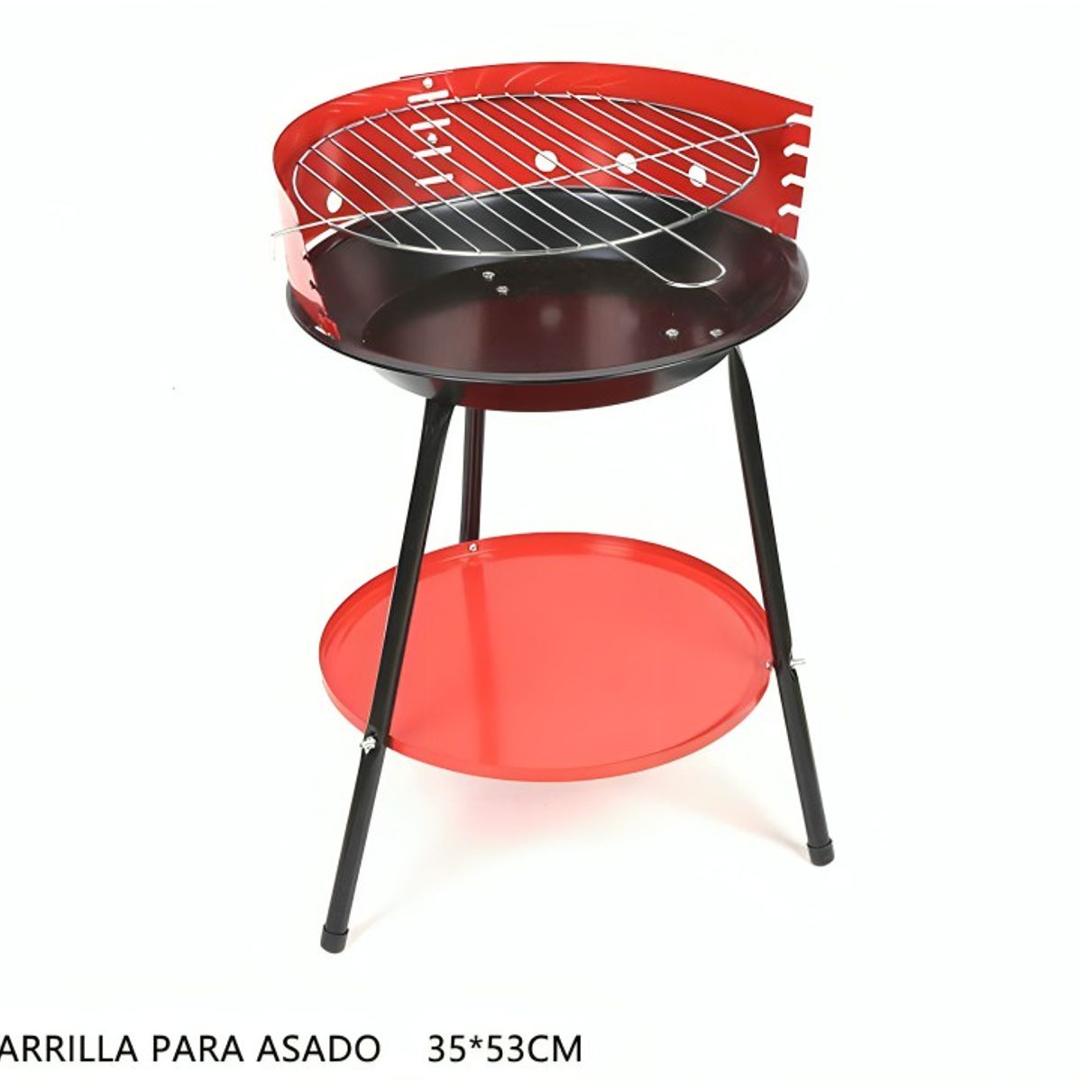 OEM - Parrilla Barbacoa Redonda De Acero Con Patas Desmontables