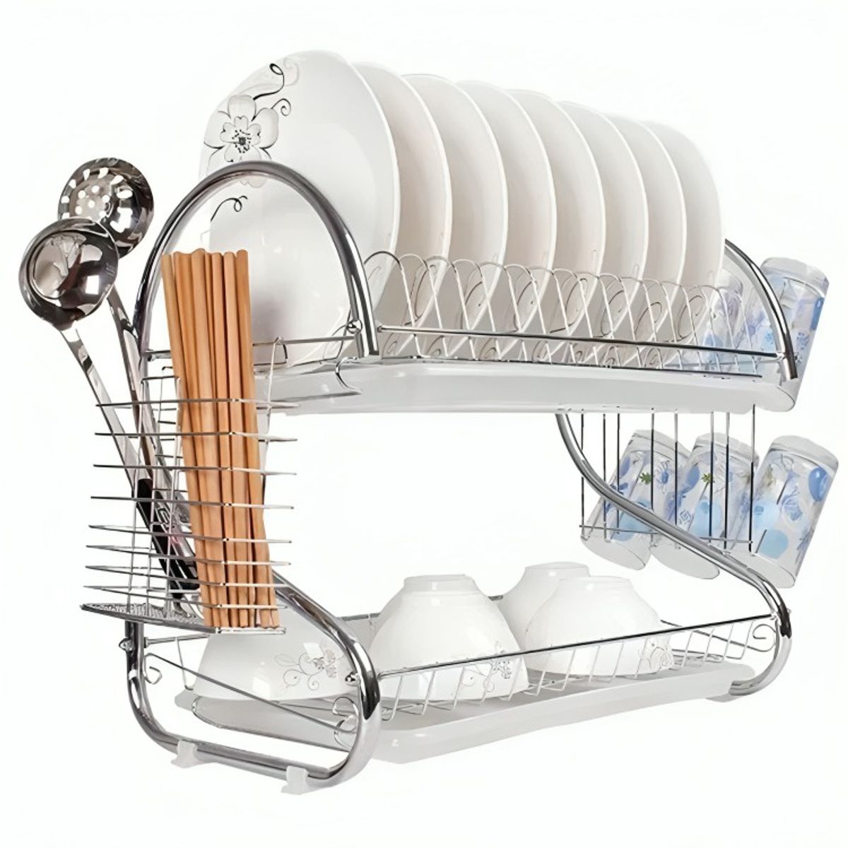 OEM - Secador escurridor de platos Kitchen Sense 2-LAYER Dish Drainer