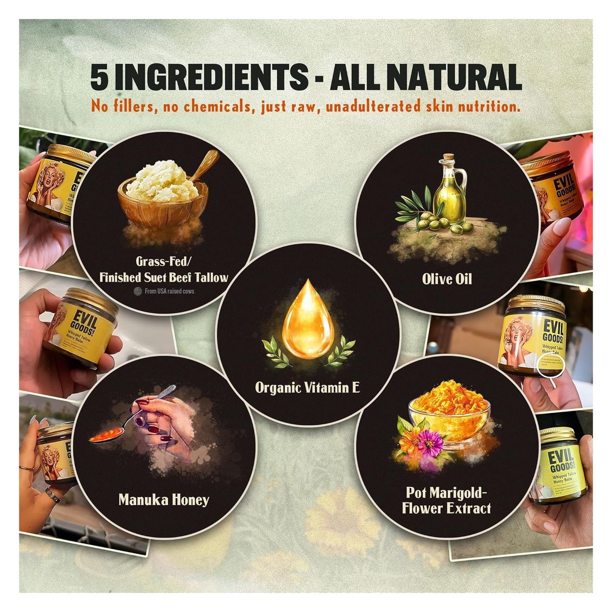 GENERICO - Evil Goods Honey Balm Crema Facial Efecto Lifting 120gr