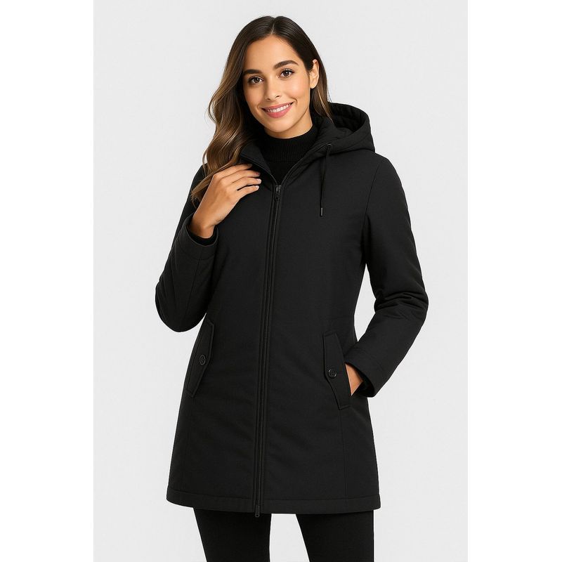 EASTONE - Parka Con Capucha Mujer Y Forro De Peludo Eastone