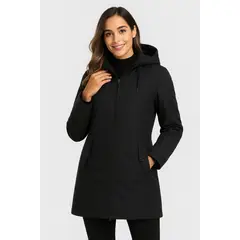 EASTONE - Parka Con Capucha Mujer Y Forro De Peludo