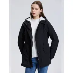 EASTONE - Chaqueta Con Capucha De Algodón Para Mujer