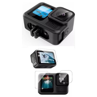 Imagen 2 del producto Pack Carcasa Tapa + Láminas Vidrio Para Gopro Hero 13 Black