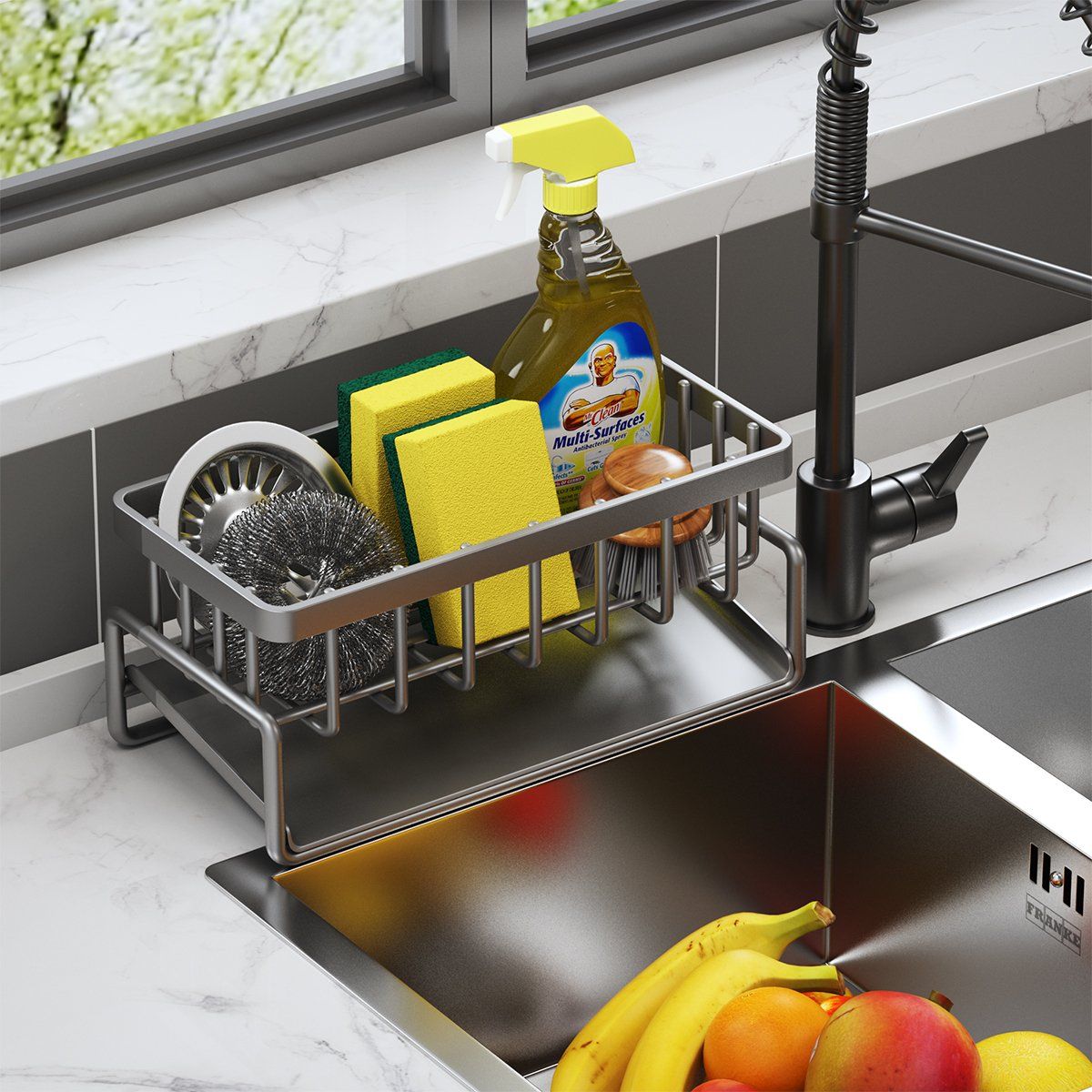 GENERICO - Fregadero Organizador De Cocina Con Bandeja De Drenaje