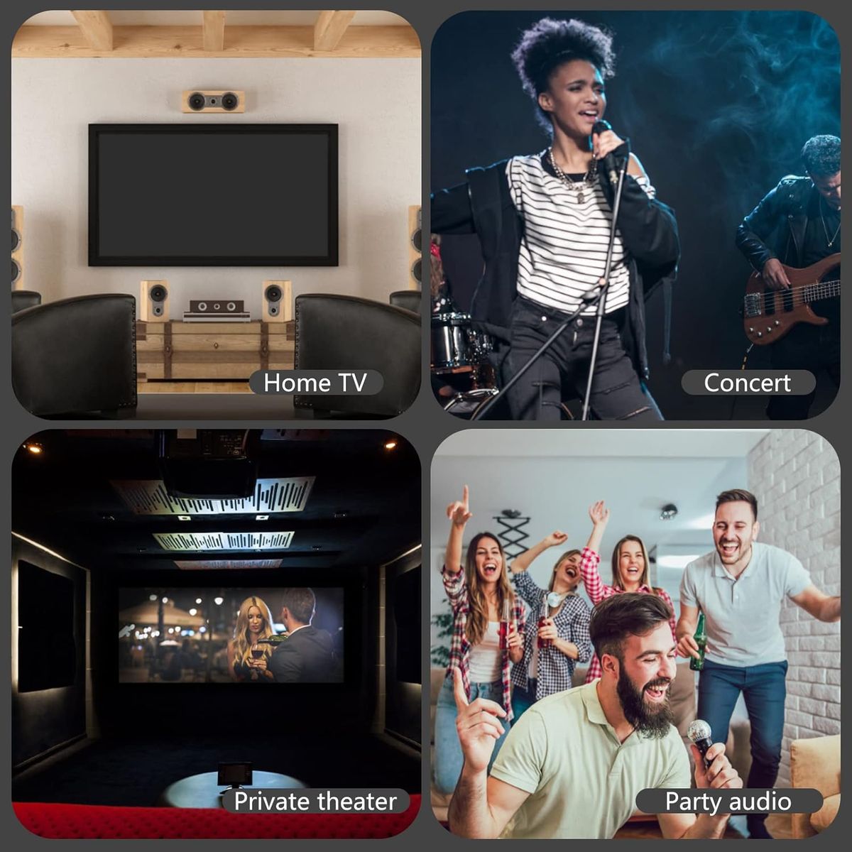 KUANGYE - Cable Audio 2x635mm A Rca Negro 15m Profesional