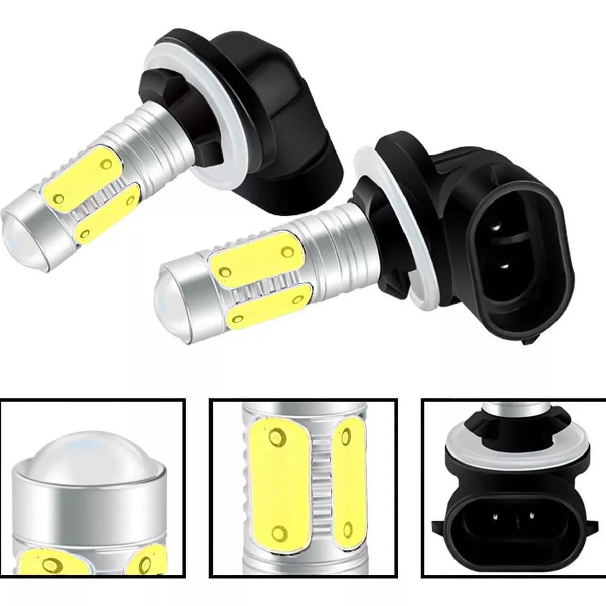 KUANGYE - Par De Ampolletas H27 881 Para Neblinero Led Blanco