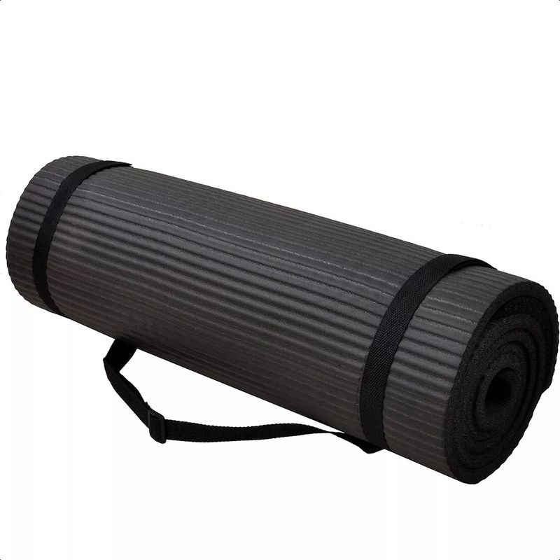 SUPERCENTER - Mat Yoga 10 Mm Alfombra Resistente Pilates Extra Gruesa Negro