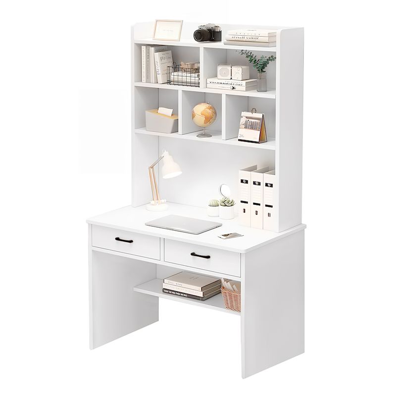 VIDITA - Escritorio Con Estanteria Biblioteca 80180 cm Cajón Oficina