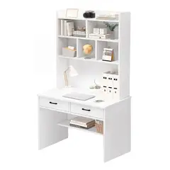 VIDITA - Escritorio Con Estanteria Biblioteca 80180 cm Cajón Oficina