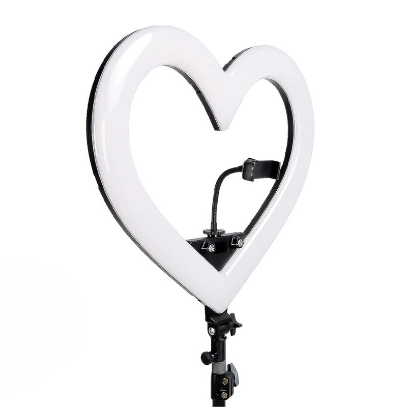 GENERICO - Aro De Luz Forma De Corazón 10 Pulgadas 26 Cm RGB