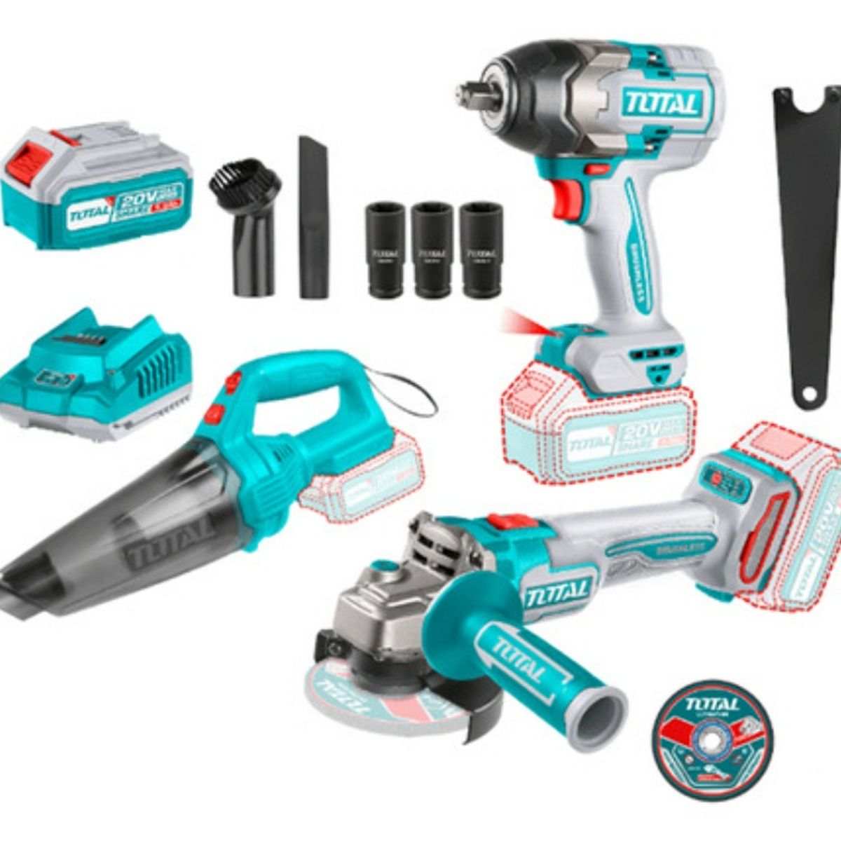 TOTAL TOOLS - Total Tools Tosli240789 Kit De Herramientas Eléctricas