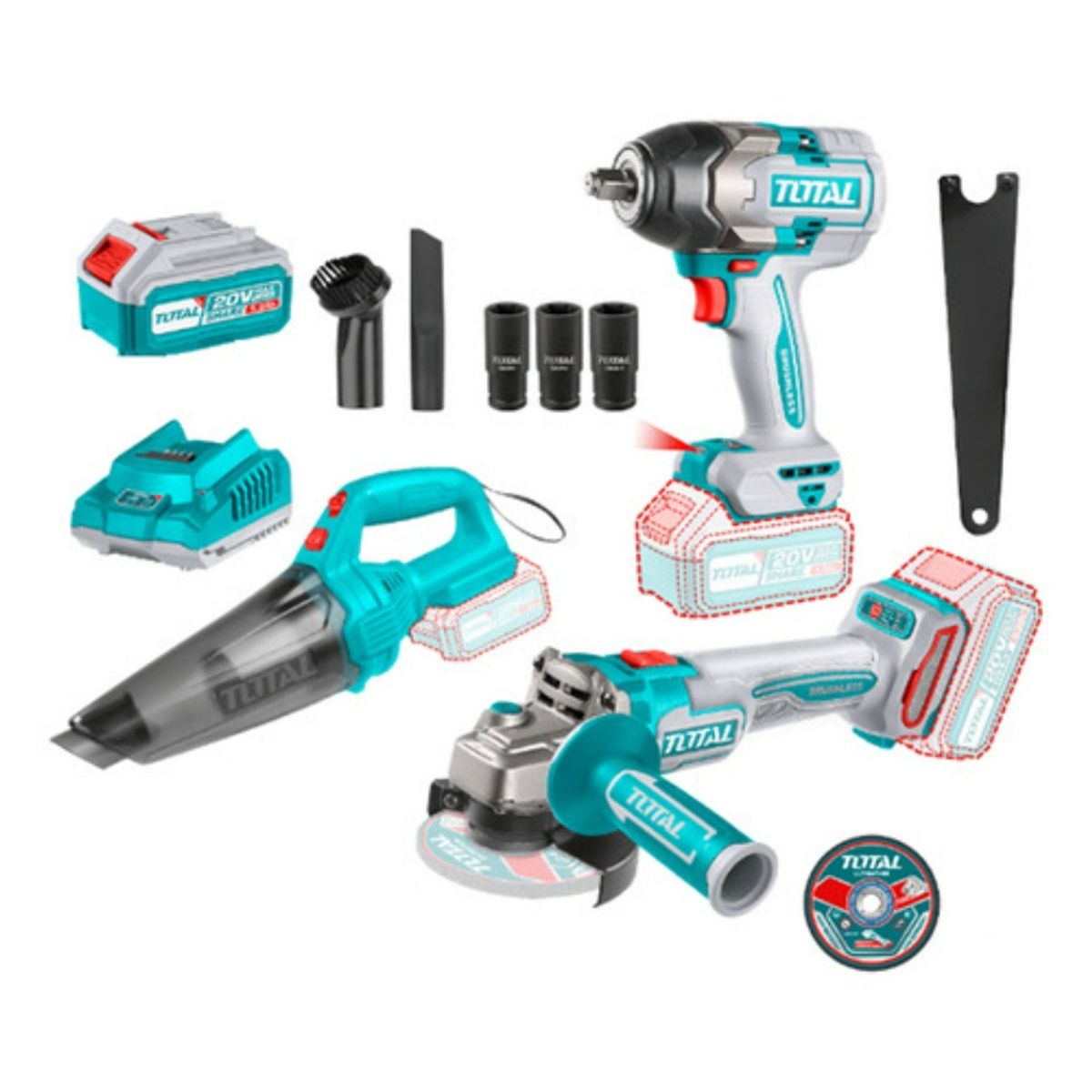 TOTAL TOOLS - Total Tools Tosli240789 Kit De Herramientas Eléctricas