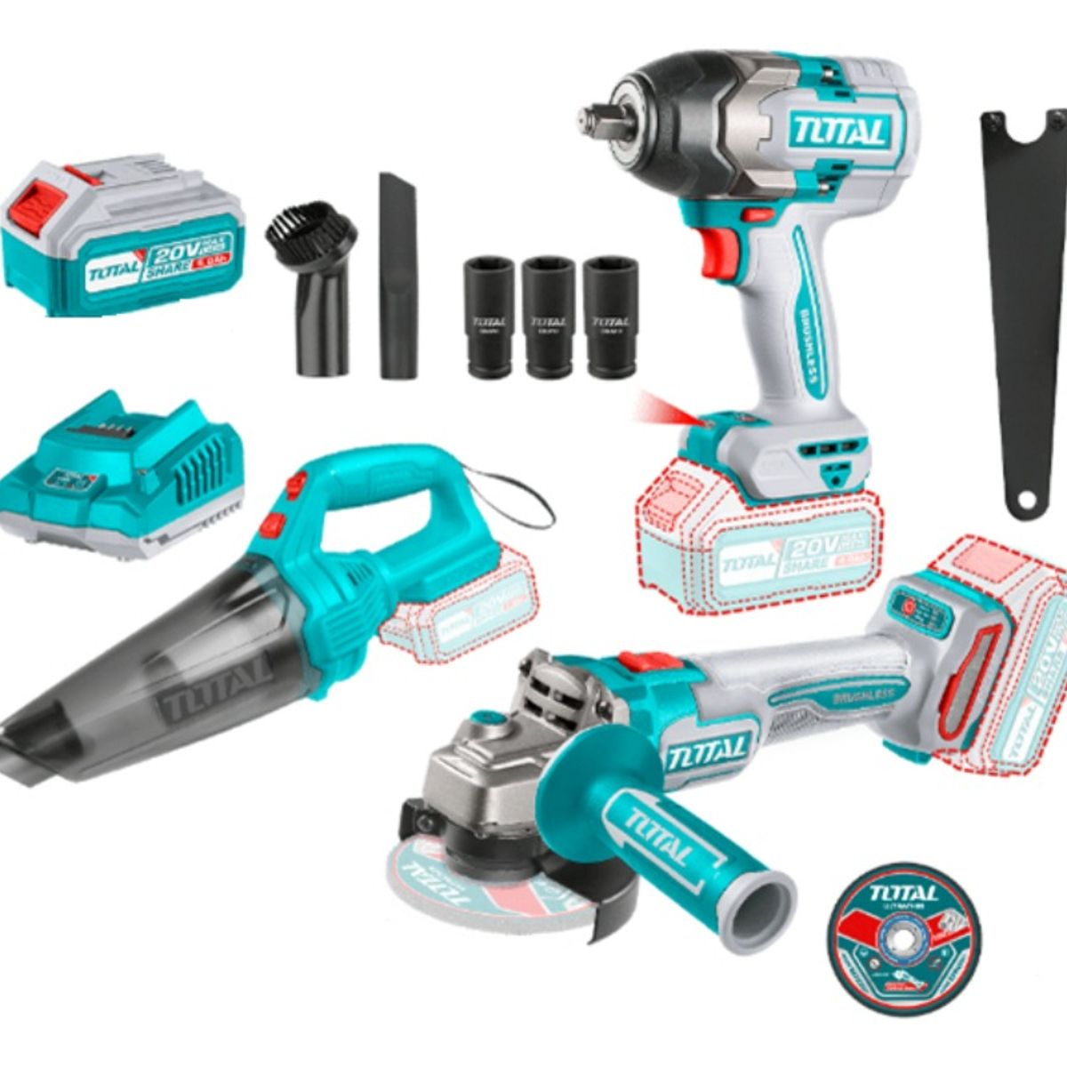 TOTAL TOOLS - Total Tools Tosli240789 Kit De Herramientas Eléctricas