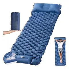 MUNDO MAGIA - Colchoneta Inflable Plegable Para Acampada Y Senderismo
