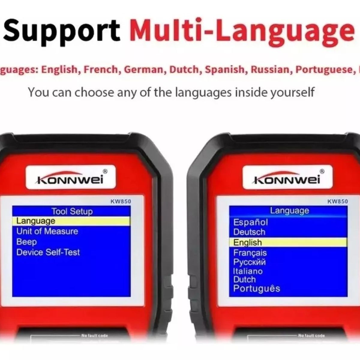 MUNDO MAGIA - Escaner Automotriz Konnwei Kw850 Obd2 Eobd Multimarcas