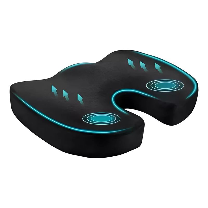 MUNDO MAGIA - Cojín Coxis Ortopédico Ergonómico Con Memoria Asiento