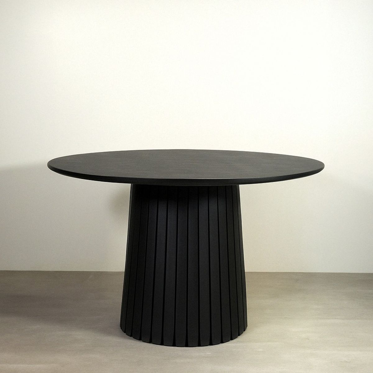 GENERICO - Mesa De Comedor Nara Redonda Chapa De Madera 120cm Negra