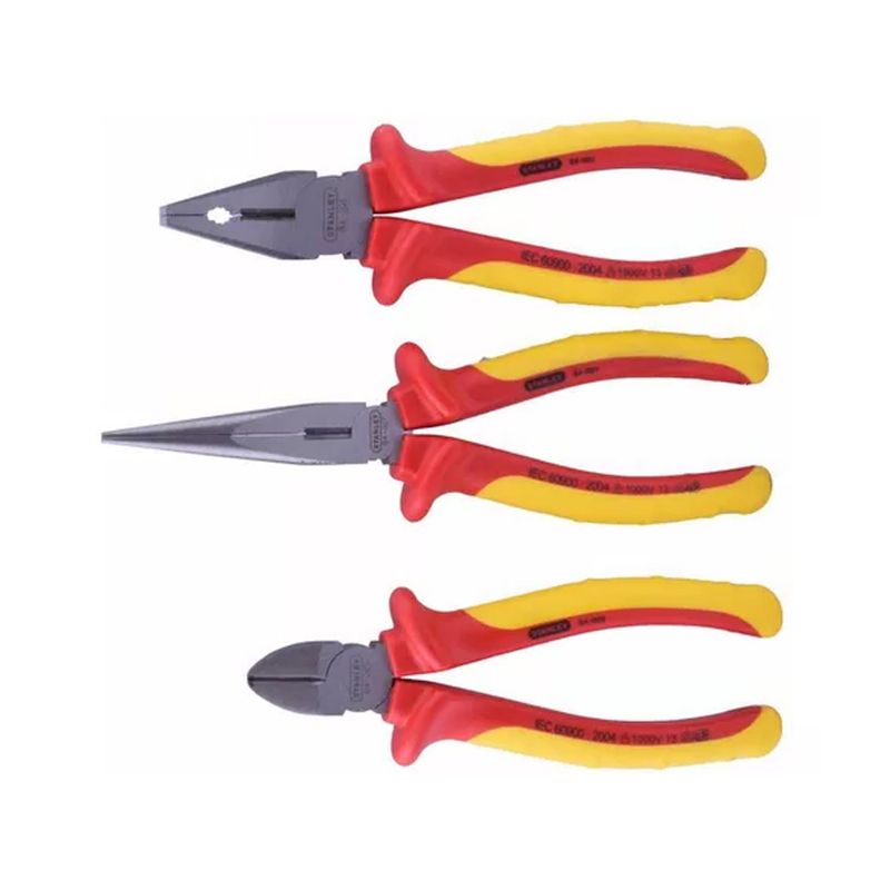 STANLEY - Juego de Alicates Aislados Stanley 1000V - 3 Piezas