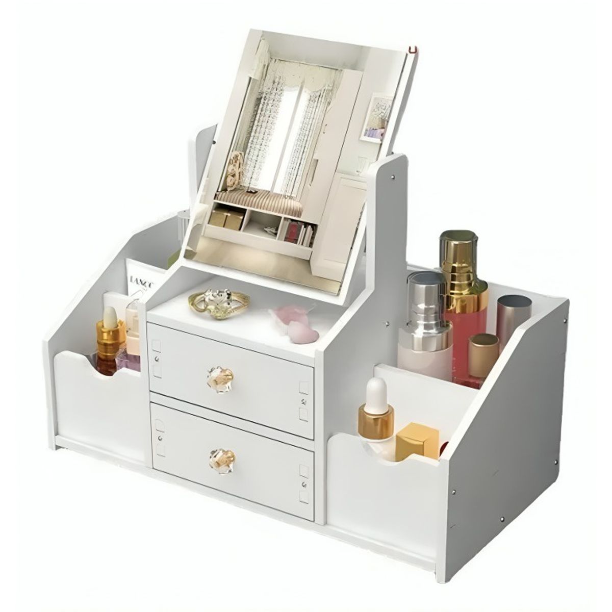 OEM - Organizador De Maquillaje Cosmetiquero Multiuso Con Espejo