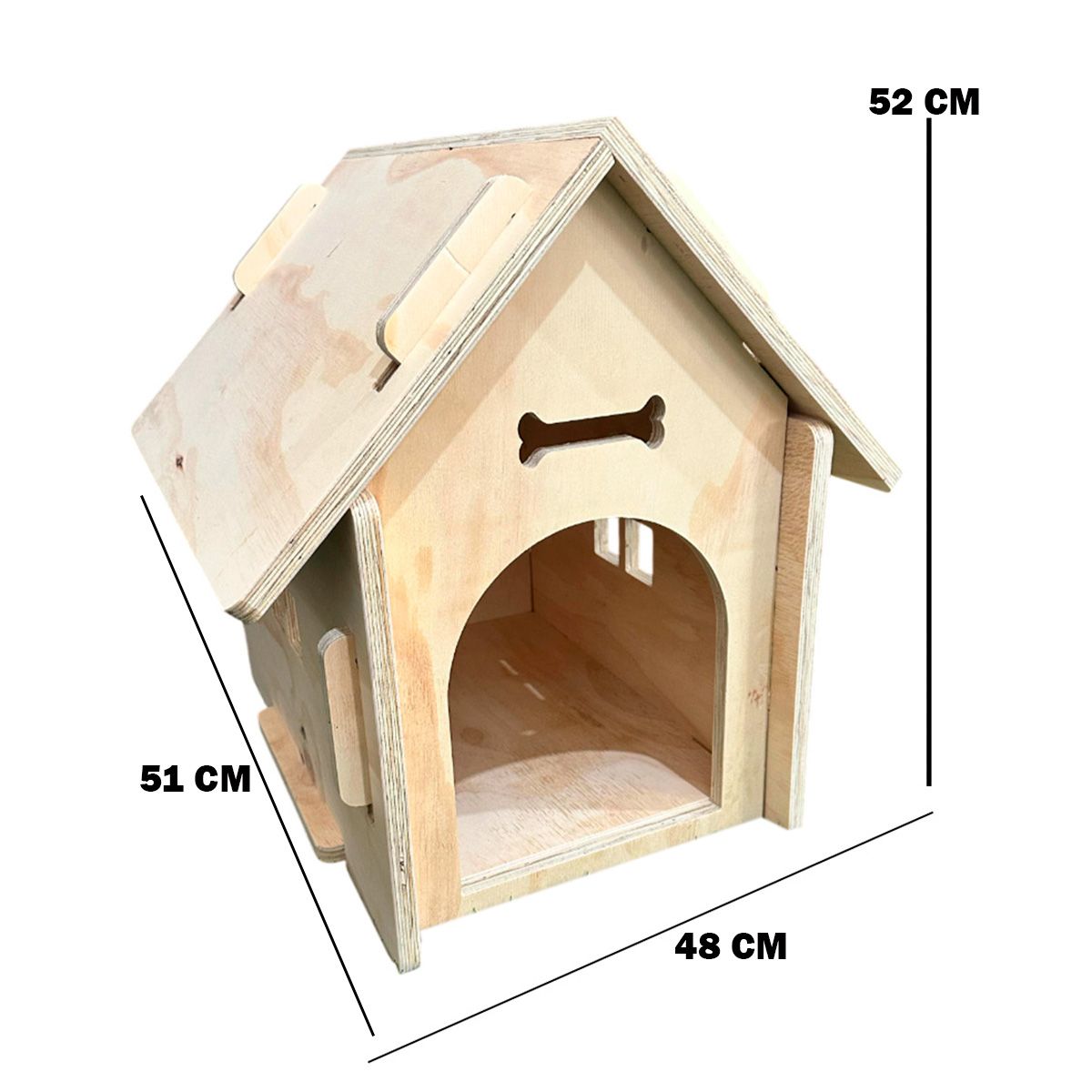 GENERICO - Casa De Madera Para Perros Pequeños Y Medianos