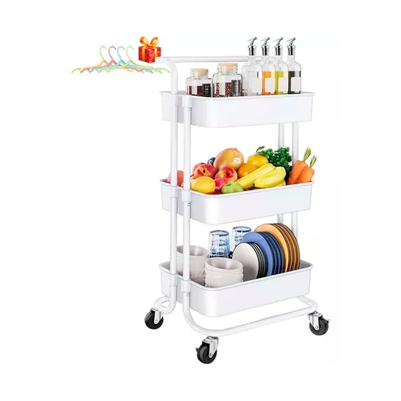 GENERICO - Carrito Organizador Con Ruedas Estante Espacio 3 Niveles