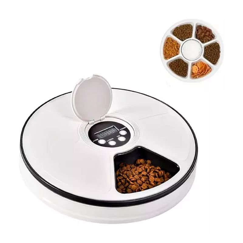 GENERICO - Dispensado Alimento Automatico Perros Gatos Color Blanco