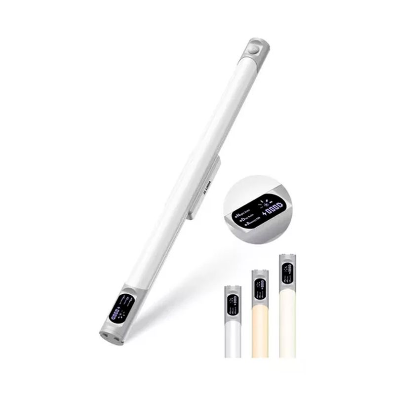 GENERICO - Luz Barra Clóset Con Sensor Movimiento 38cm Pantalla Digital Estructura Blanco