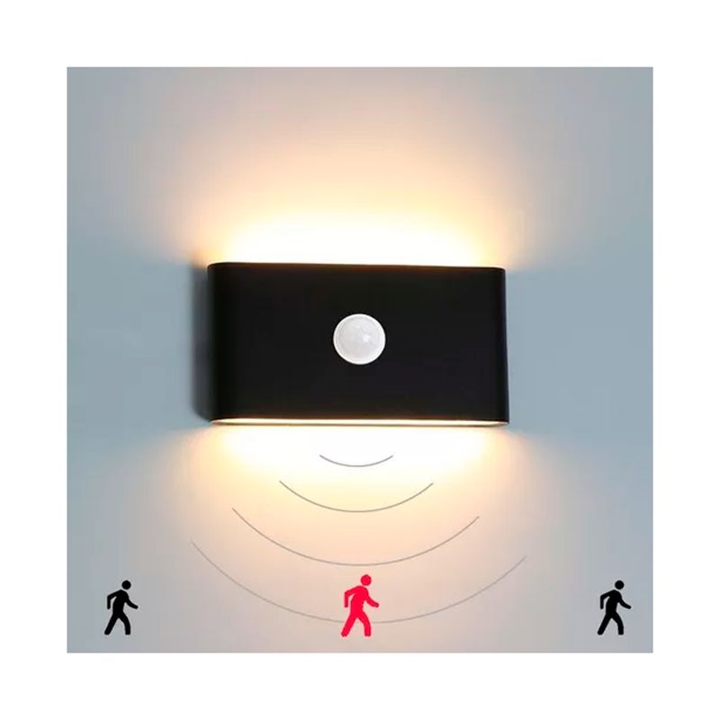 GENERICO - Aplique Pared 6 Led Luz Cálida Sensor De Movimiento