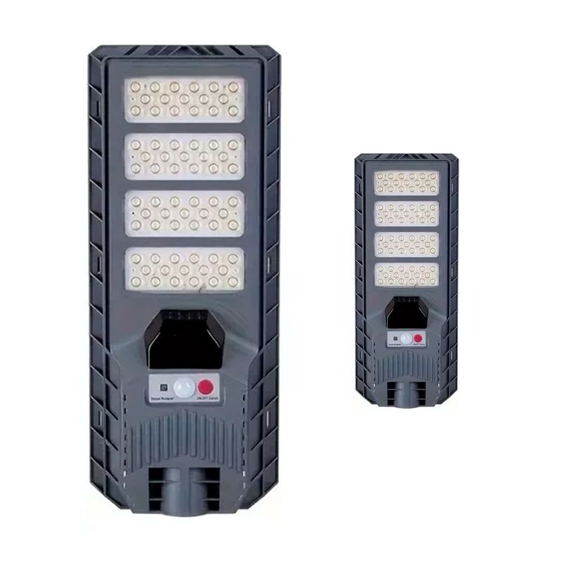 GENERICO - Foco Solar Led 400w Control Remoto Sensor De Movimiento Ip67 Carcasa Negro Luz Blanco Frío