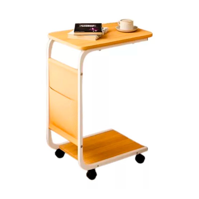 GENERICO - Mesa Auxiliar Lateral Centro Rectangular Movible Con Ruedas