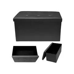 GENERICO - Puff Baul Organizador Grande Negro