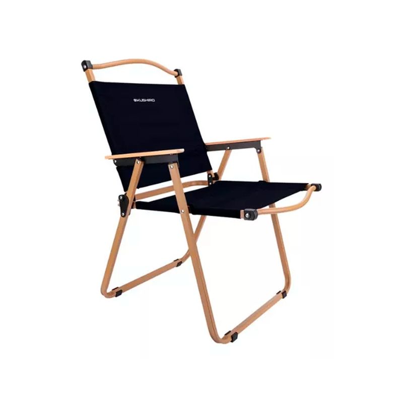 GENERICO - Silla De Camping Grande Plegable Jardin Color Negro